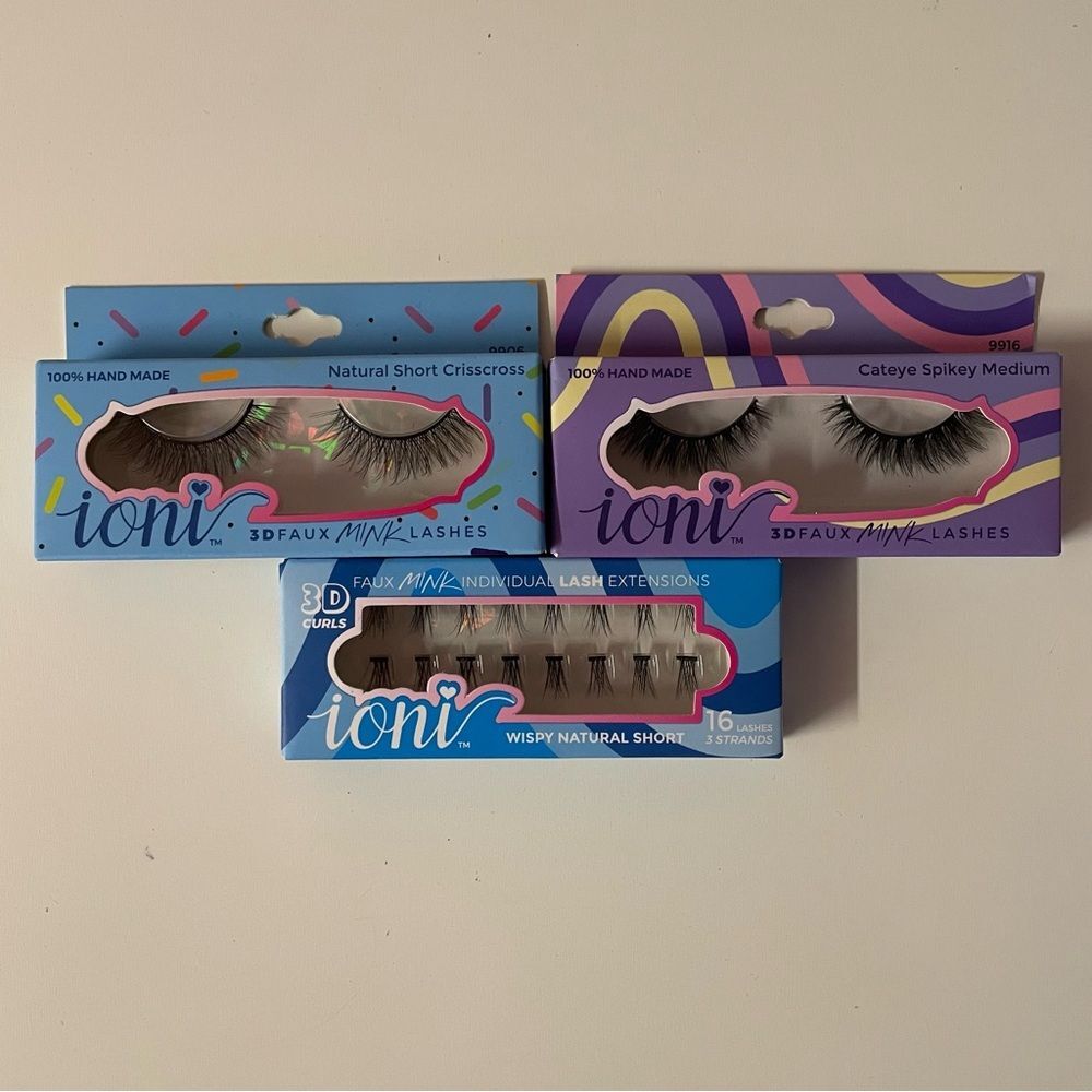 Ioni 3D Faux Mink Lashes & Individual Lash Extensions NIB